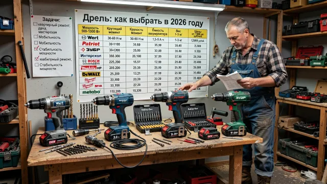 Дрель: как выбрать в 2026 году